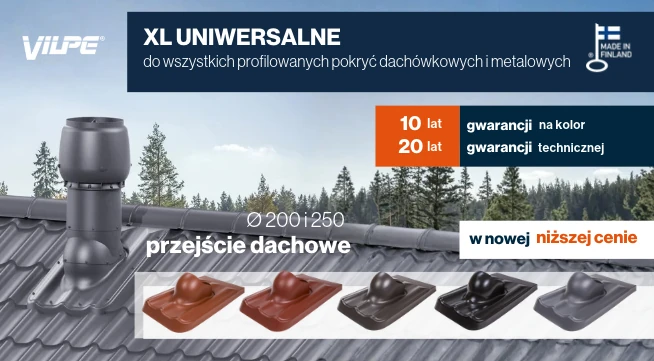 Podstawy montażowe XL przejścia dachowe fi 200-250mm VILPE