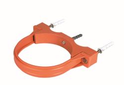 Obejma plastikowa do rur kanalizacyjnych ze śrubą i kołkiem