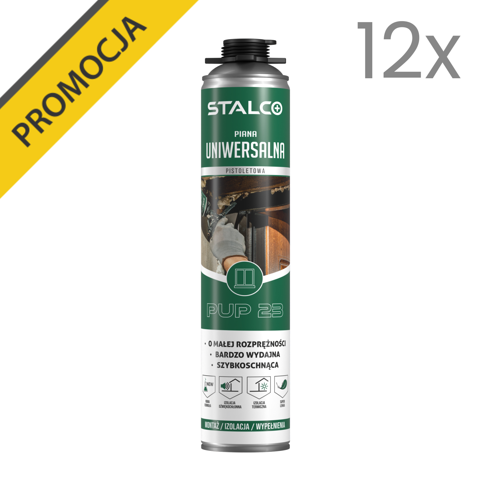 Piana pistoletowa poliuretanowa STALCO PUP23 750 ml