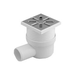 Kratka kanalizacyjna boczna Ø 50, ruszt 10x10 ze stali nierdzewnej, regulowana