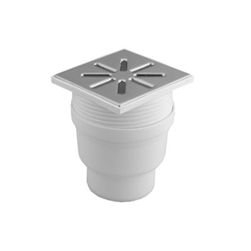 Kratka kanalizacyjna dolna fi 110, ruszt 15x15 ze stali nierdzewnej, regulowana